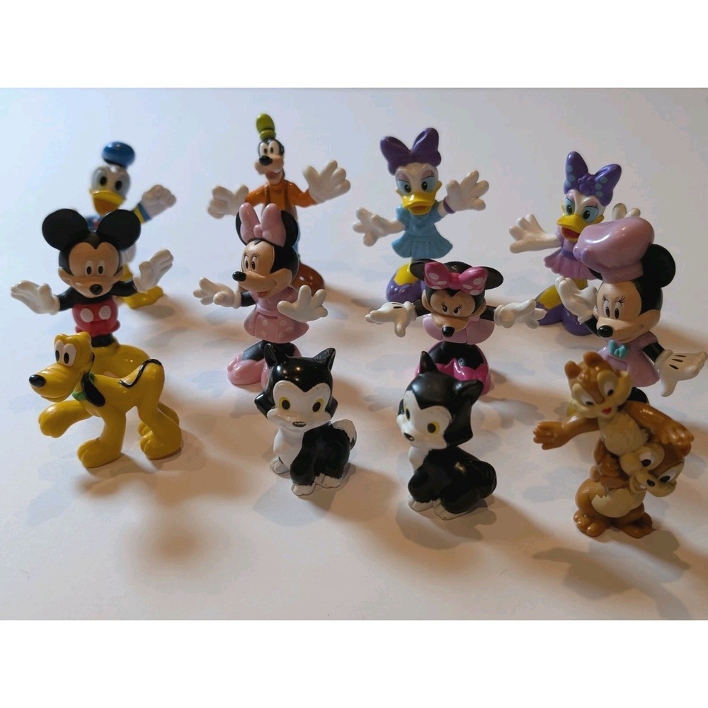 Disney Jr 12 PC Figures Mickey Mouse Clubhouse Pals & Friends Toys Minnie Pluto+